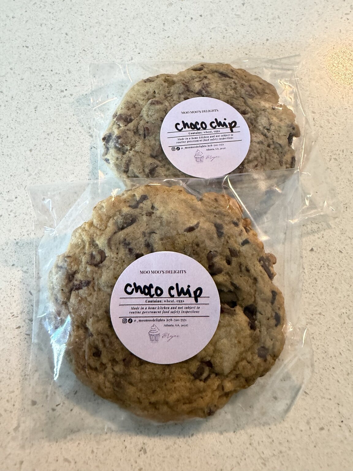 Packaged chocolate chip cookies